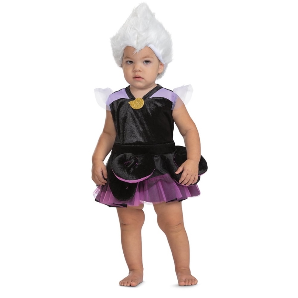 Disney Ursula Costume NEW Infant Baby Toddler Girl Tentacle Skirt Dress Mermaid